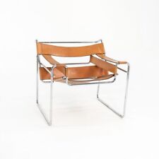 Marcel Breuer B3 Wassily Lounge Chair with Leather Attr. to Standard Mobel 1958