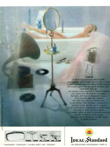 Publicité ancienne baignoire