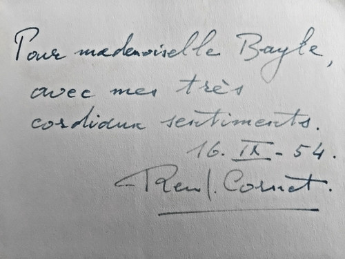 Cornet envoi 1953 - cornet,