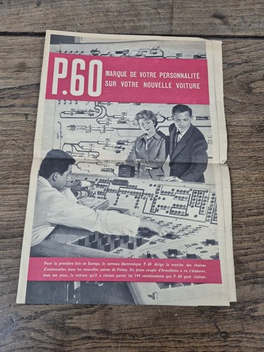 Ancienne publicité simca p60 - ancienne,