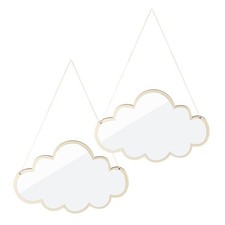  2 Pcs Miroir Cadre En Bois