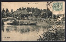 Old postcard Humes, La Scierie 1905 