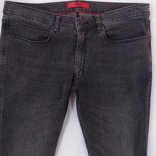 Hommes HUGO BOSS 734 Ajusté Straight Élasthanne Gris Jeans W34 L32