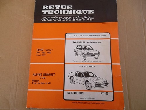 Revue technique alpine - technique, renault