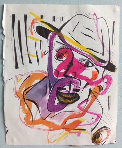 Portrait art brut artiste - art, "artiste