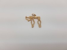Pendentif HAI (lettres hébraïques) en or jaune 14 carats 2,24g 2cm 265€