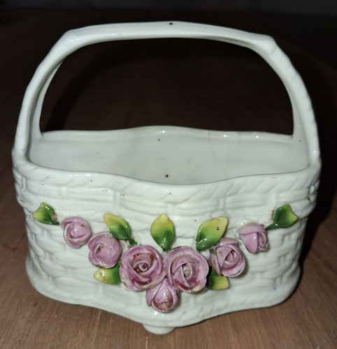 Panier porcelaine décor - , de