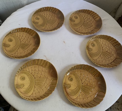 Assiettes decor poisson - assiettes, en