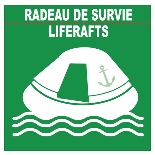 Radeau survie - survie, (15x15cm)