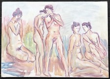 JEAN PIERRE SUCCAR - Double-sided painting painting female nudes model pose #10