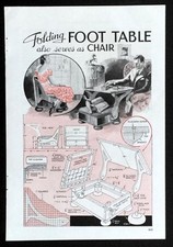 Hassock Foot Table folds into