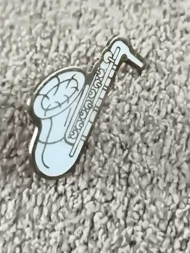 Pin vintage saxophone bleu - pin's,