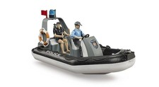 BRUDER, Bateau de police gonflable avec policier, plongeur et accessoires, éc...
