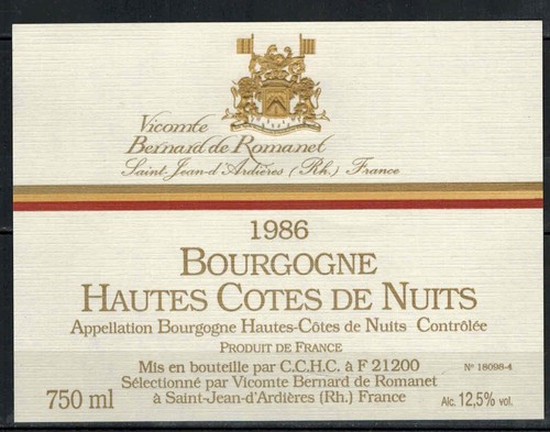 Etiquette vin bourgogne - de,