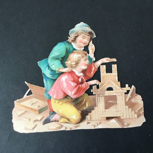 Chromo ancien construction - construction, jeu