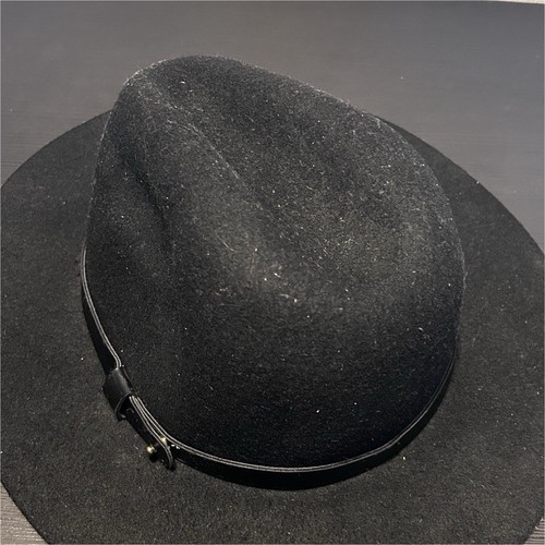 Chapeau feutre noir uni - , à