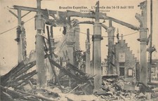 Belgique Bruxelles exposition l'incendie de août 1910  28064