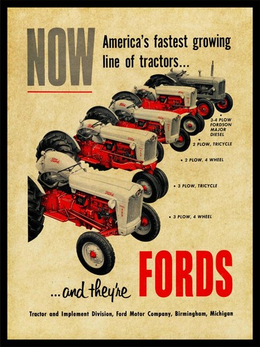 1956 ford tractors new metal - ford,
