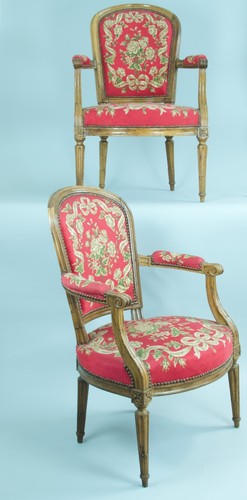 Ancien fauteuil louis xvi - fauteuil,