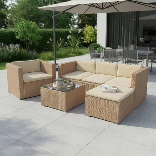 Salon jardin polyrotin lounge - polyrotin,