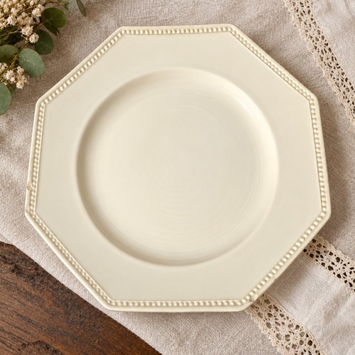 Assiette plate octogonale