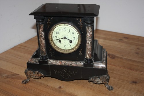 Pendule ancienne marbre - marbre, noire