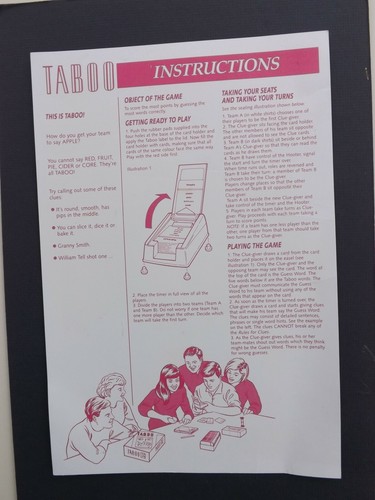 Jeu taboo games1990 - taboo,,