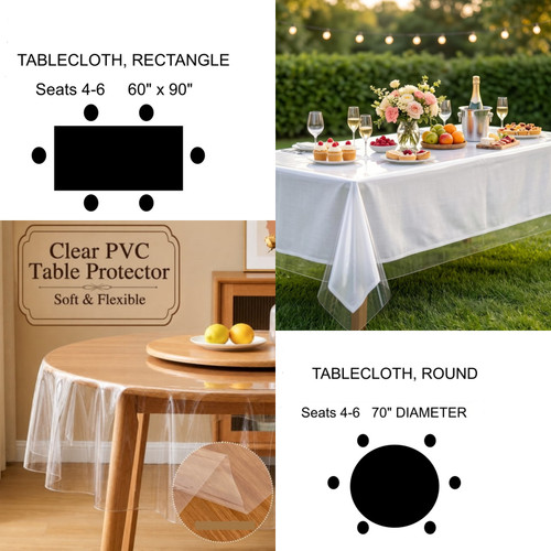 Pvc tablecloth transparent - pvc,