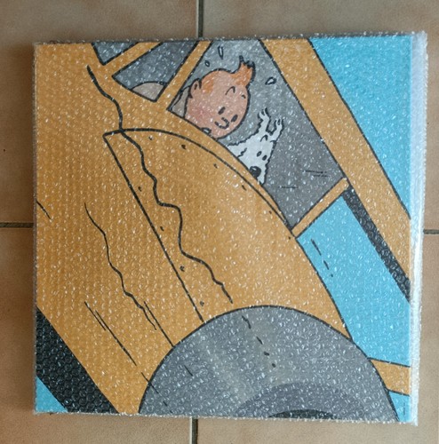 Tintin hublot toile sur - tintin,