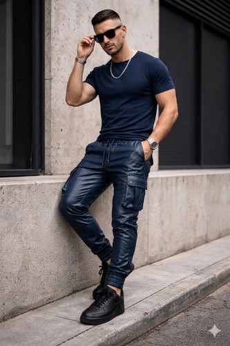 Nouveau pantalon cuir - pantalon, en