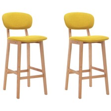 Lot de 2 Tabourets de Bar Chaises Bistrot Pub Cuisine Salon Vert Tissu vidaXL