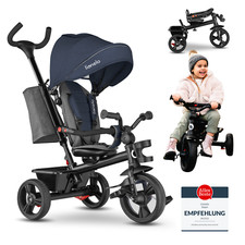 Tricycle 2 en 1 avec tige de poussée de 18 mois à 25kg LIONELO Hairi🔸 Bleu