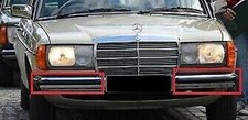 Avant Pare-Choc Caoutchouc Protection Noir Coupe Pour Saloon Mercedes W123 2PC