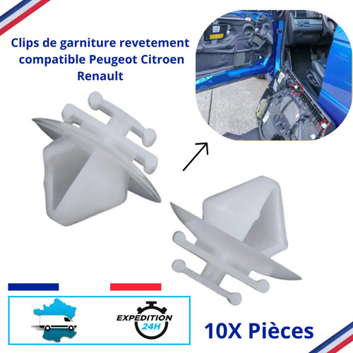 Clips fixation porte - clips, de
