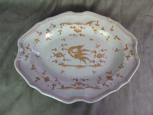 Grand plat ovale faïence - grand, en