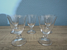 5 Daum Crystal Wine Glasses Model ORVAL 9.5 cm