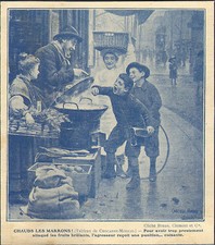 SMALL TRADES THE MERCHANT OF HOT CHESTNUTS CHOCARNE-MOREAU IMAGE 1925