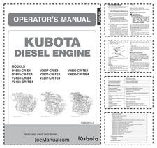 Kubota V3307 CR TE4 V2607 CR TE4 D1803 CR TE4 V2403 CR TE4 Diesel Engines Ope...