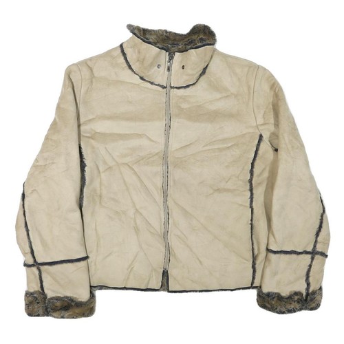 Veste zippée daim - en, beige