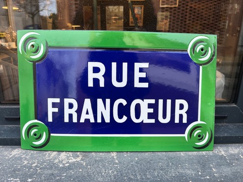 Ancienne plaque rue - ancienne, de