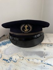 Ancienne Casquette Officier Marinier Marine Nationale , Nominative, Indochine
