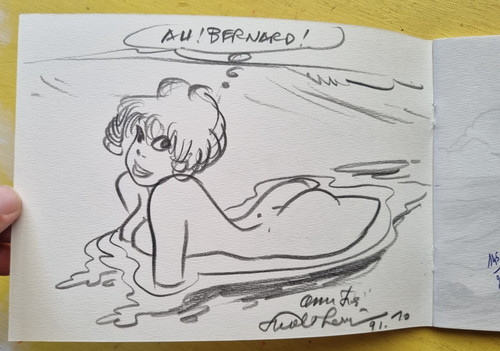 Croquis natacha dedicace - bd,