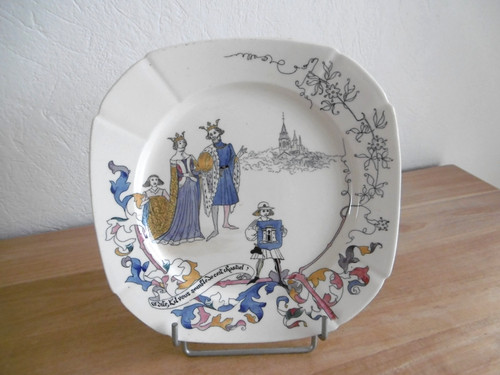 Assiette plate faience - plate, gien
