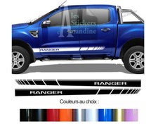 2 BANDES BAS DE CAISSE PORTES POUR FORD RANGER 4WD AUTOCOLLANT STICKER BD573-25