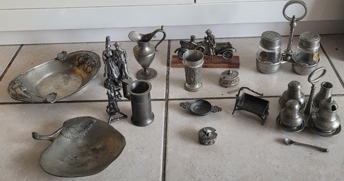 Lot objet étain - objet,