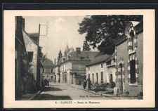 Old postcard Cangey, Route de Manteaux 