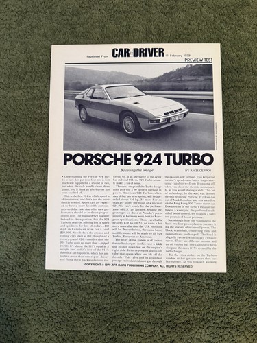 Porsche 924 turbo feature - 924,