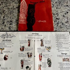 2 Tiki Bar Menus- Vintage 1959 Trader Vic's Cocktail & Food Denver CO Rum Drinks