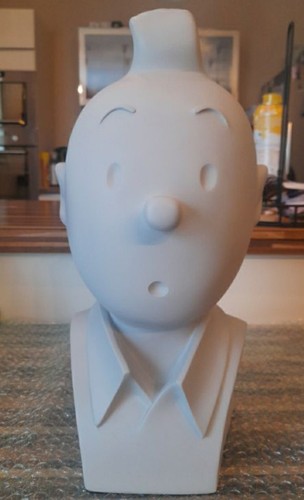 Figurine buste tintin gris - buste,