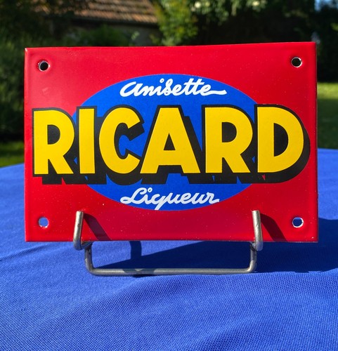 Plaque bombée ricard email - plaque,